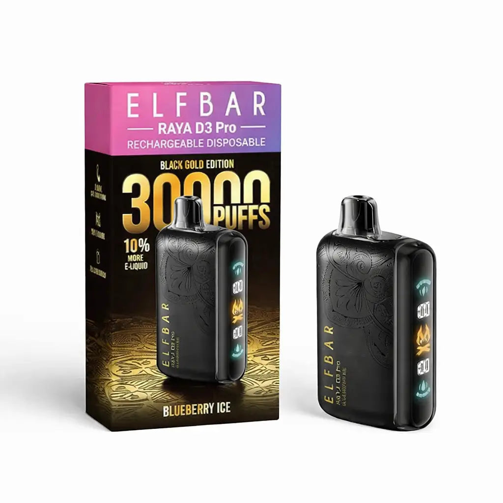 IVG Elf Bar Raya D3 Pro disposable vape with lychee and juicy peach flavor, dual mode rechargeable device, 30000 puffs.