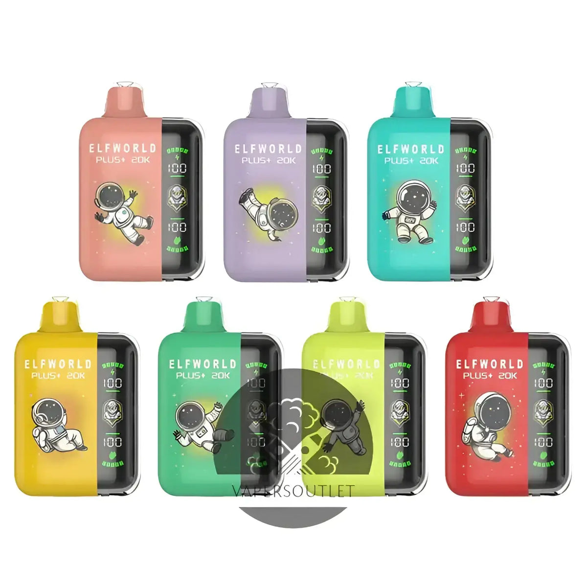 IVG ELFWORLD Plus 20K disposable vape with strawberry banana flavor, rechargeable high puff device, 22ml e-liquid, in India.