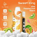 IVG Elfbar Sweet King disposable vape with triple melon flavor, rechargeable device, high puff capacity, ideal for vaping.