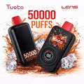 IVG Yuoto Lens disposable vape with watermelon ice flavor, 50,000 puffs, 50MG nicotine, rechargeable design, luxury vape style.