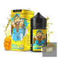 IVG Nasty Mango Banana Freebase E-Liquid for vaporizers, 3mg/6mg nicotine, bottle with colorful mango and banana illustrations
