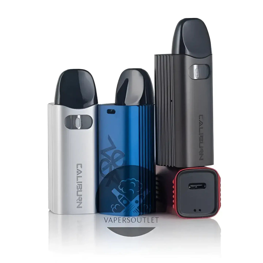IVG Uwell Caliburn AZ3 Pod System Kit in black, compact vape device with sleek design, ideal for vaping on the go.