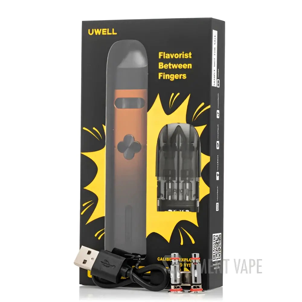 IVG Caliburn Explorer 32W pod system kit in black, advanced vape device with sleek design and compact build.