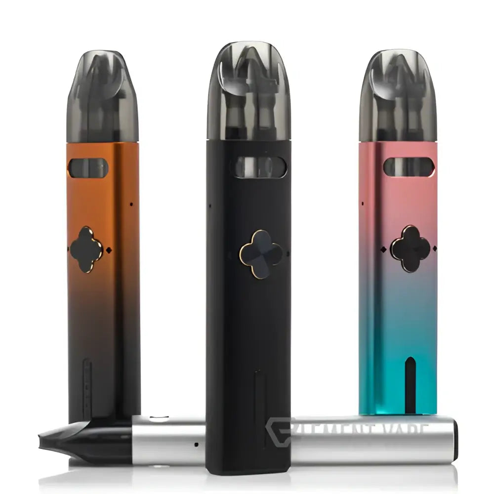 IVG Uwell Caliburn Explorer 32W pod system kit with black finish, compact vape device, and sleek design for vaping enthusiasts.