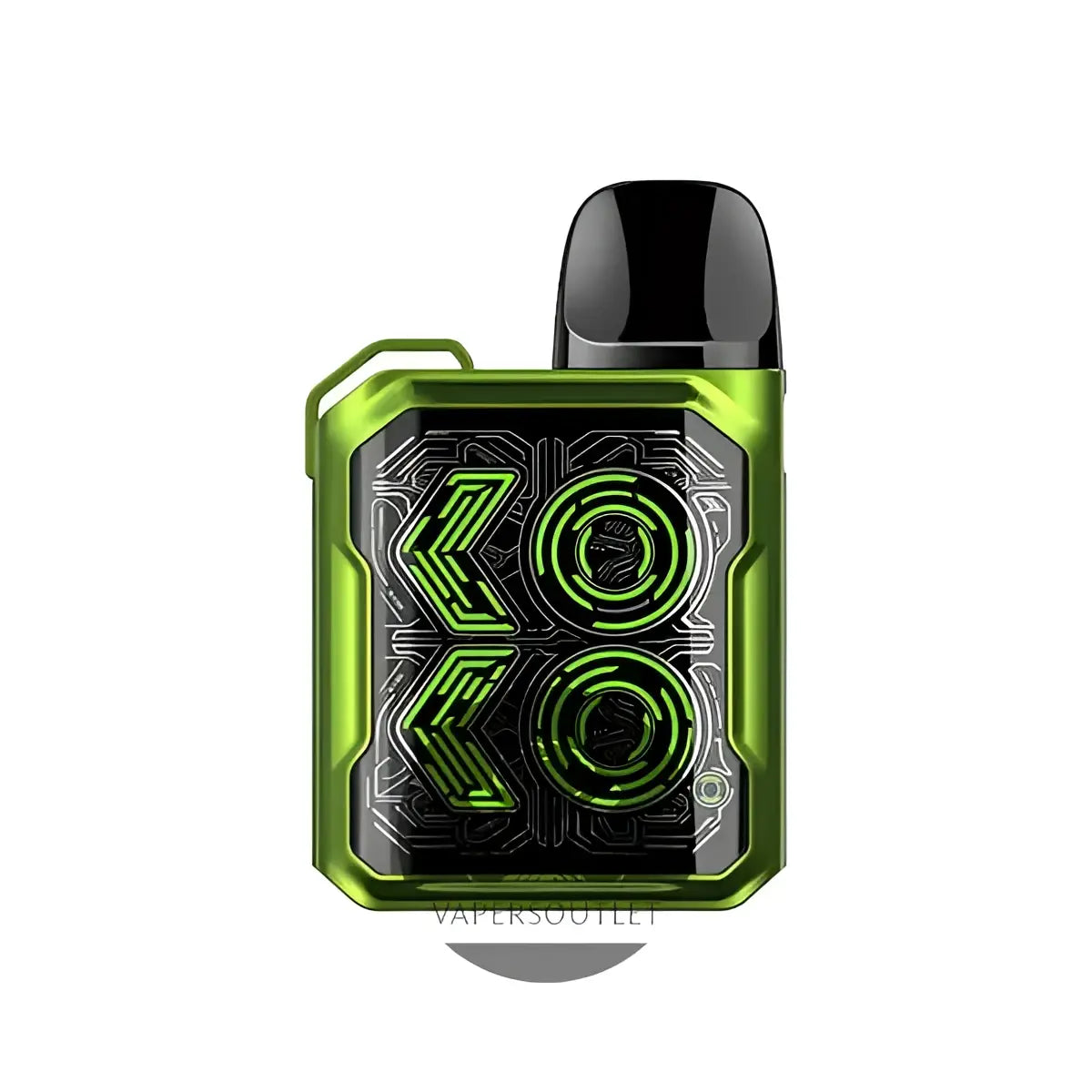 IVG Uwell Caliburn GK2 Pod System Kit in black with 18W KOKO vape, compact vaping device for easy use.