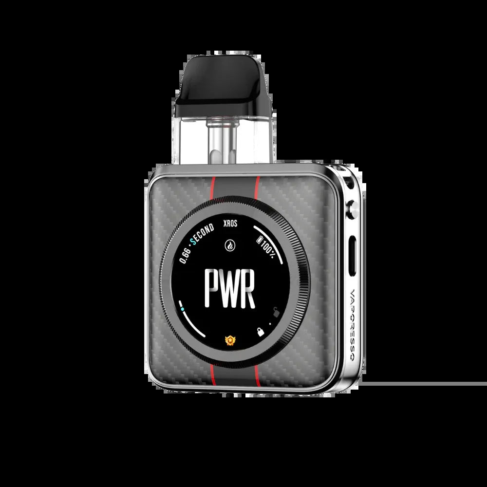 IVG Vaporesso XROS 5 Nano Pod Kit with Damascus Silver finish, compact vape device, designed for easy vaping.