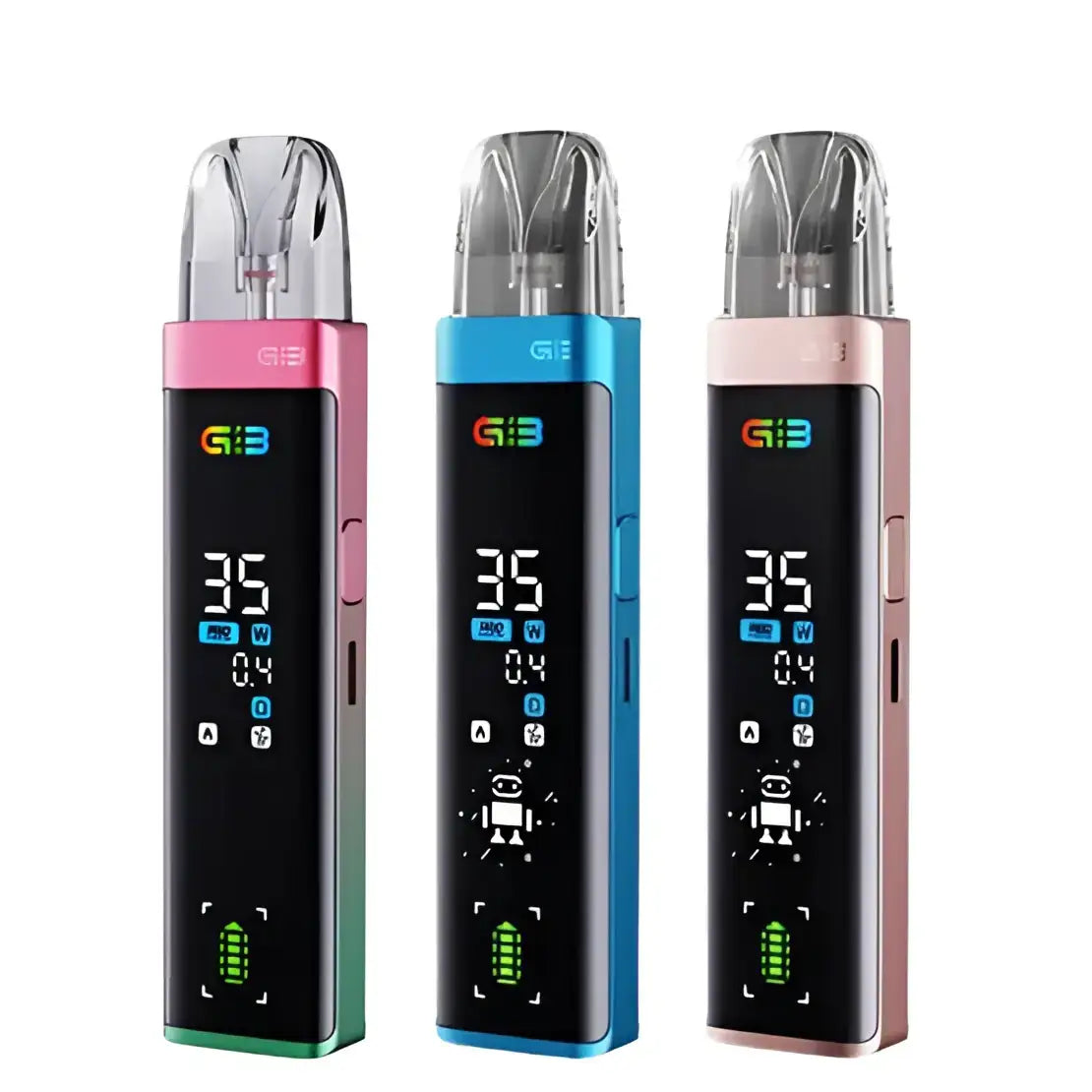 IVG Uwell Caliburn G3 Pro pod system kit in Pacific Blue, compact vape device with ergonomic design and replaceable pods.