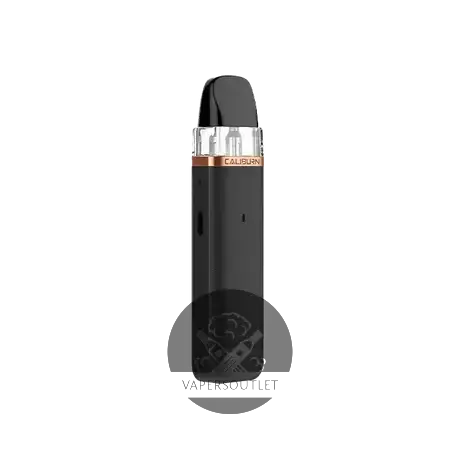 IVG Uwell Caliburn G3 Lite 25W pod system kit in space black, lightweight vape device with sleek design.