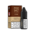 IVG Pod Salt Core Classic Tobacco NIC SALT vape juice bottle with 30ml capacity, available in 20mg, 25mg, and 50mg nicotine strengths.