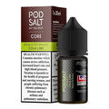 IVG Pod Salt Core Cola Lime NIC Salt vape juice 30ML bottle with flavor blend of cola and lime for nicotine salt vaping.