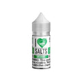 IVG I Love Salts Spearmint Nic Salt vape juice in 30ML bottle, featuring fresh spearmint flavor for smooth vaping experience.