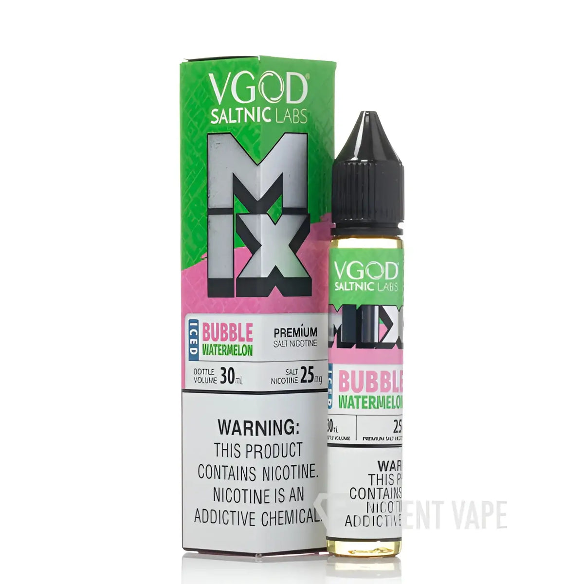 IVG Salt Nic Iced Bubble Watermelon vape juice 30ml bottle with nicotine salt for smooth vaping experience