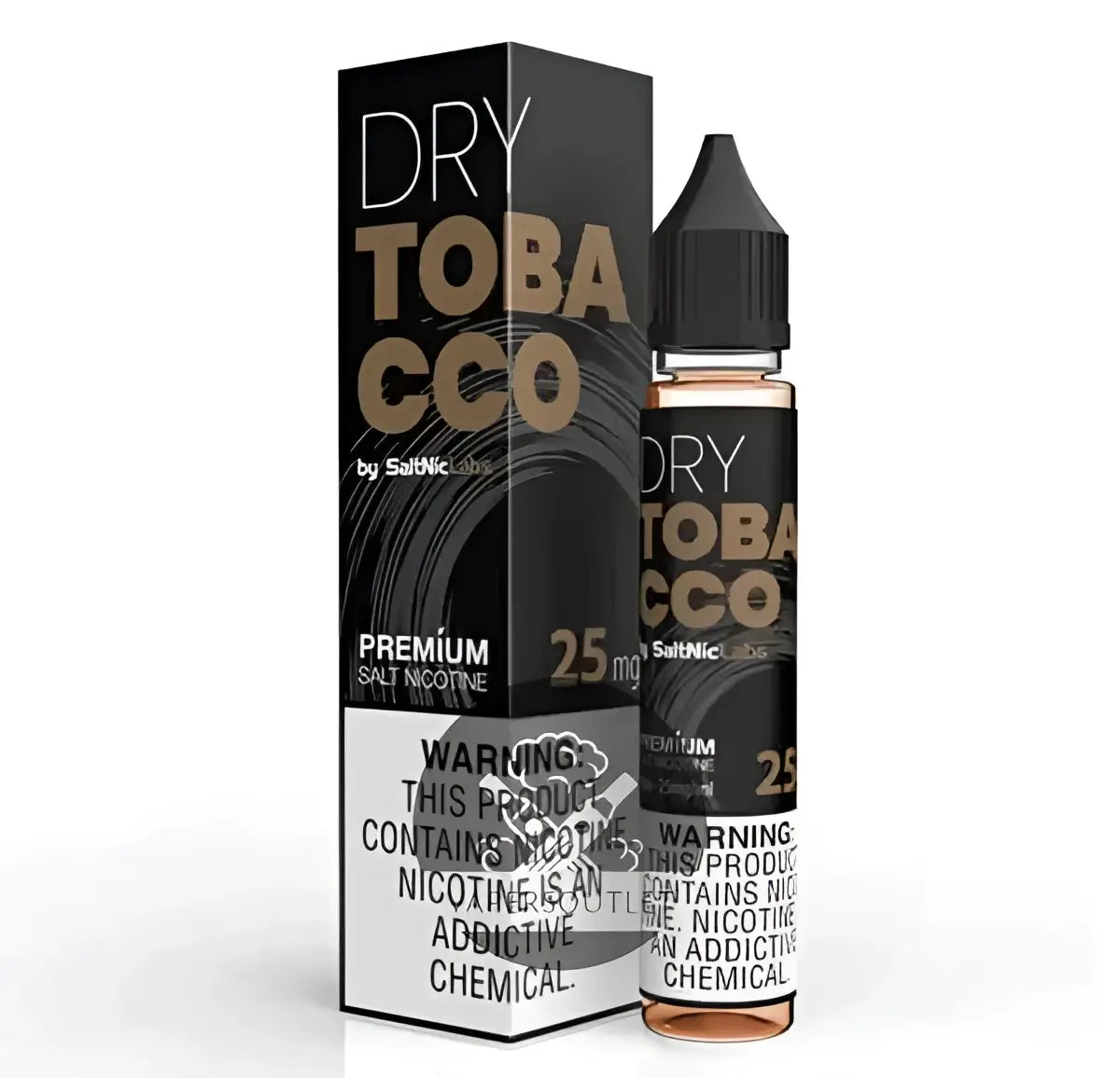 IVG SaltNic Dry Tobacco vape juice bottle with 25mg and 50mg nicotine, 30ml size, designed for vape devices.