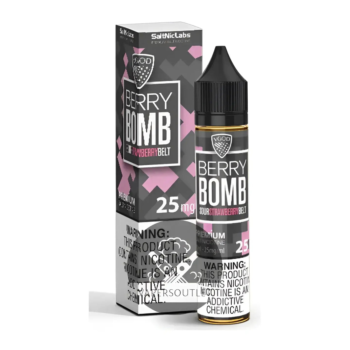 IVG Salt Nic Iced Berry Bomb vape juice 30ml bottle with berry flavor and nicotine salt, ideal for smooth vaping experience.