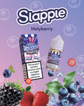 IVG Slapple Holyberry Nic Salt vape juice 30ML bottle with 30MG and 50MG nicotine, in a sleek bottle for vaping.
