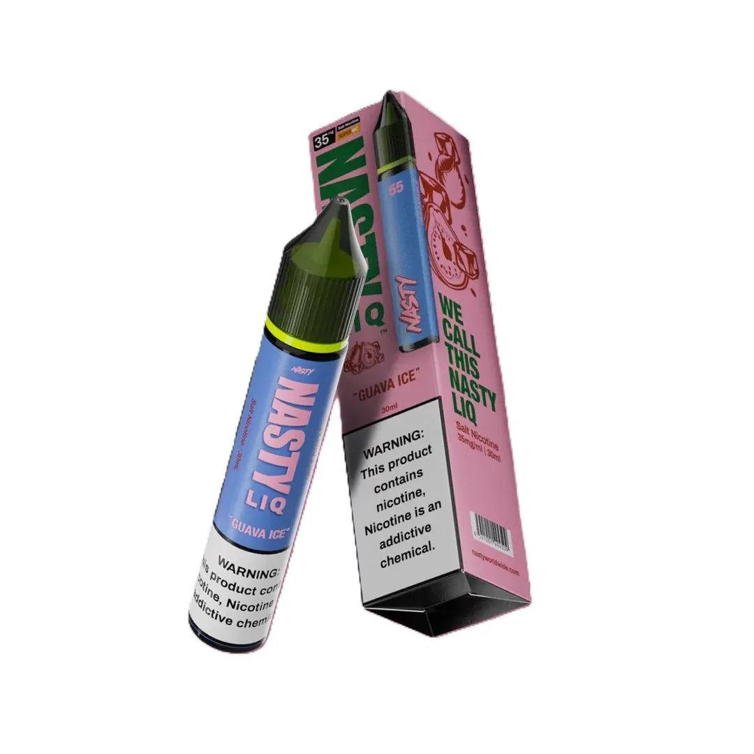 IVG Nasty Liq Guava Ice Nic Salt 30ml tropical guava vape juice bottle with vibrant label and tropical flavor branding.