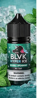 IVG BLVK Hyper Ice Double Spearmint Nic Salt vape juice, 30ml bottle with 35mg and 50mg nicotine, vape flavor for adults