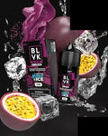 IVG BLVK Hyper Ice Passion Peach Nic Salt vape juice bottle, 30ml with 35MG or 50MG nicotine, e-liquid for vaping.