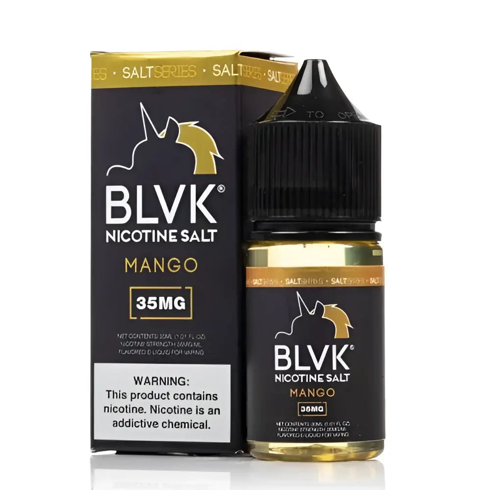 IVG BLVK Unicorn Mango Nic Salt vape juice in 30ml bottle, available in 35mg and 50mg nicotine strength, for Luxe Vape India.
