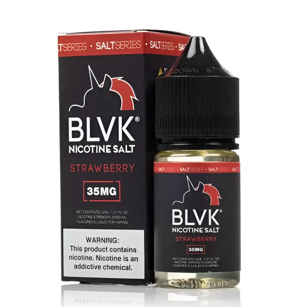 IVG BLVK Unicorn Strawberry NIC SALT vape juice 30ml bottle with strawberry flavor and nicotine 35MG or 50MG.