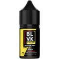 IVG BLVK Yellow Mango Strawberry Ice Nic Salt vape juice in 30ml bottle, 35mg and 50mg nicotine strength, with tropical fruit flavor.