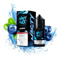 IVG Nasty Juice Blueberry Nic Salt vape juice 30ml bottle with 35MG or 50MG nicotine, colorful blueberry-flavored vape liquid.