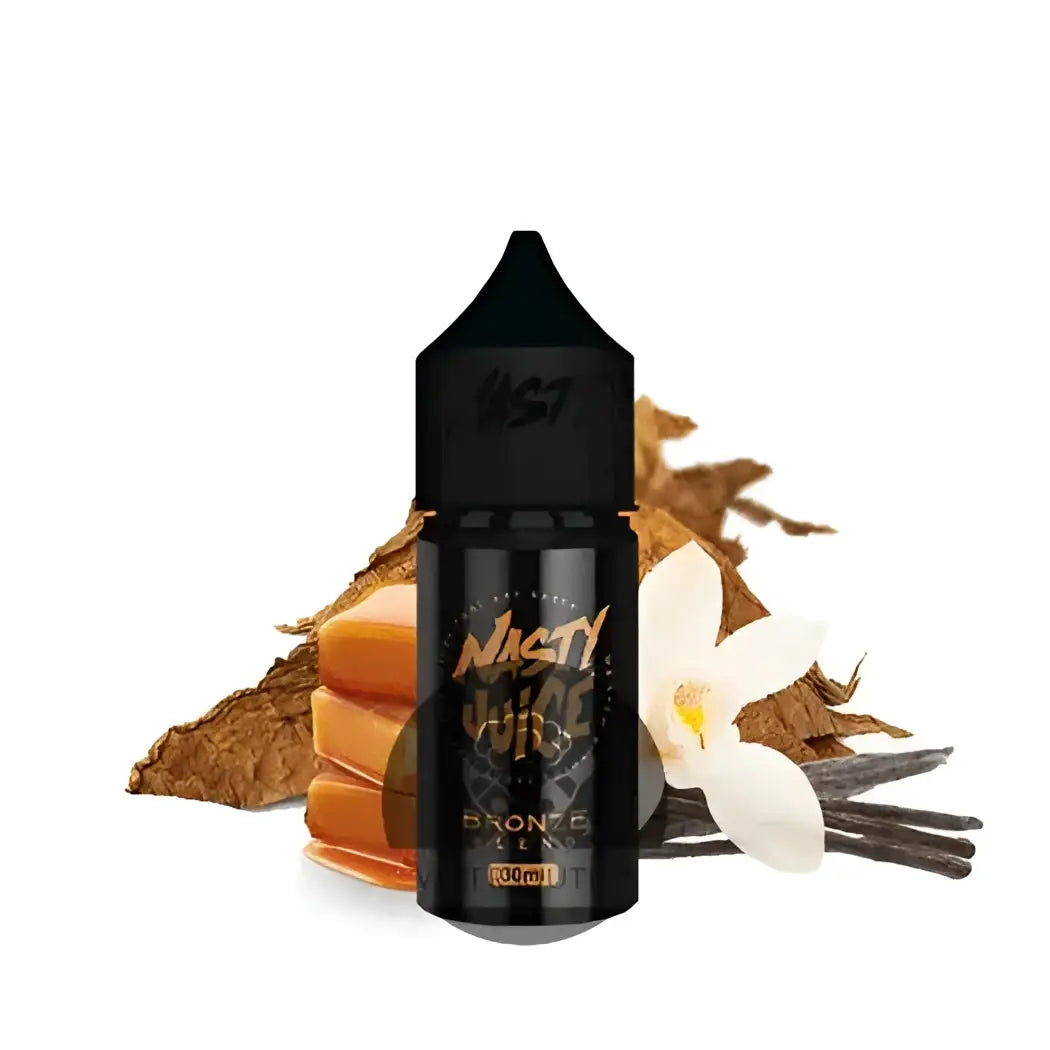 IVG Nasty Juice Bronze Blend Tobacco Nic Salt vape juice bottle, 30ml, available in 35mg and 50mg nicotine strength.