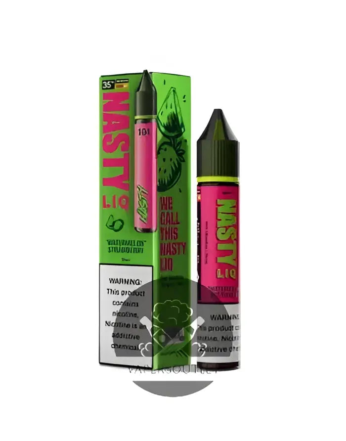 IVG Nasty Juice LIQ Watermelon Strawberry Nic Salt vape juice 30ML 35MG 50MG for vaping, with colorful watermelon and strawberry flavor.