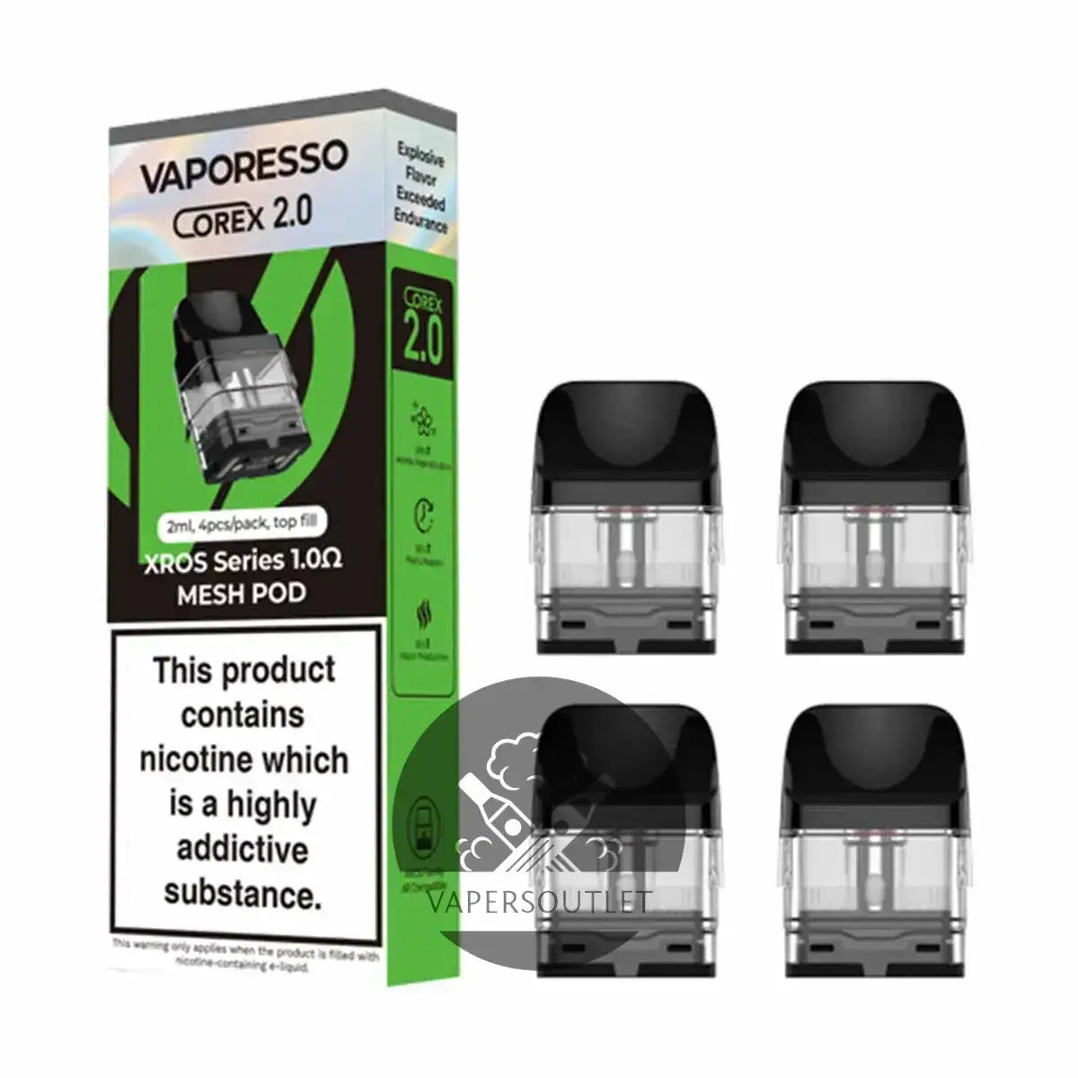 IVG Vaporesso XROS replacement pod with refillable mesh design, compatible with IVG and Vaporesso XROS devices.
