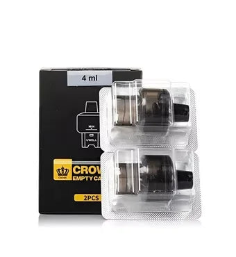 IVG Uwell Crown M empty replacement pod with 4ml capacity, designed for vape devices, shown in this image.