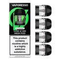 IVG Vaporesso Luxe Q 1.0Ω Mesh Replacement Pod, compatible with Luxe Vape, shows the pod with brand markings and mesh coil design.