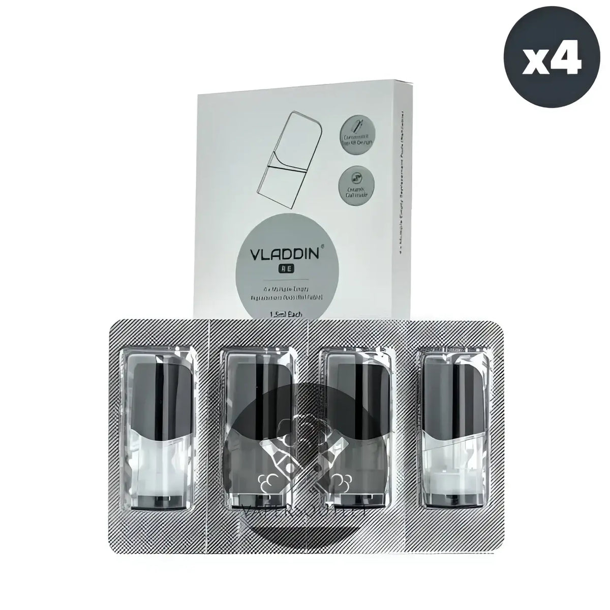 IVG Vladdin RE refillable pod cartridge for vaping, shown in black with visible mouthpiece and fill port, compatible with Vladdin RE vape.