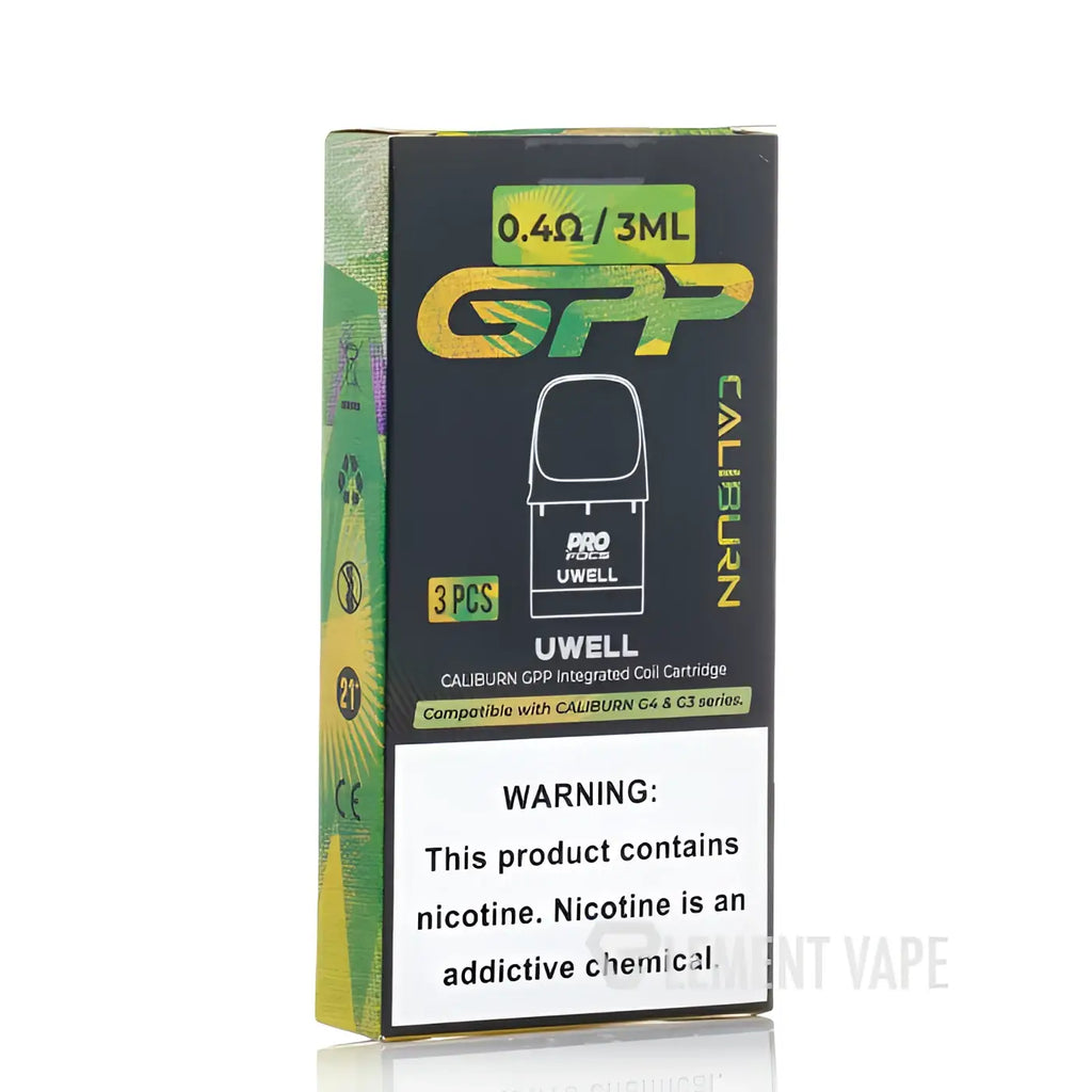 IVG Uwell GPP Replacement Pod with 0.6 Ohm resistance for Caliburn G3, designed for smooth vaping experience.