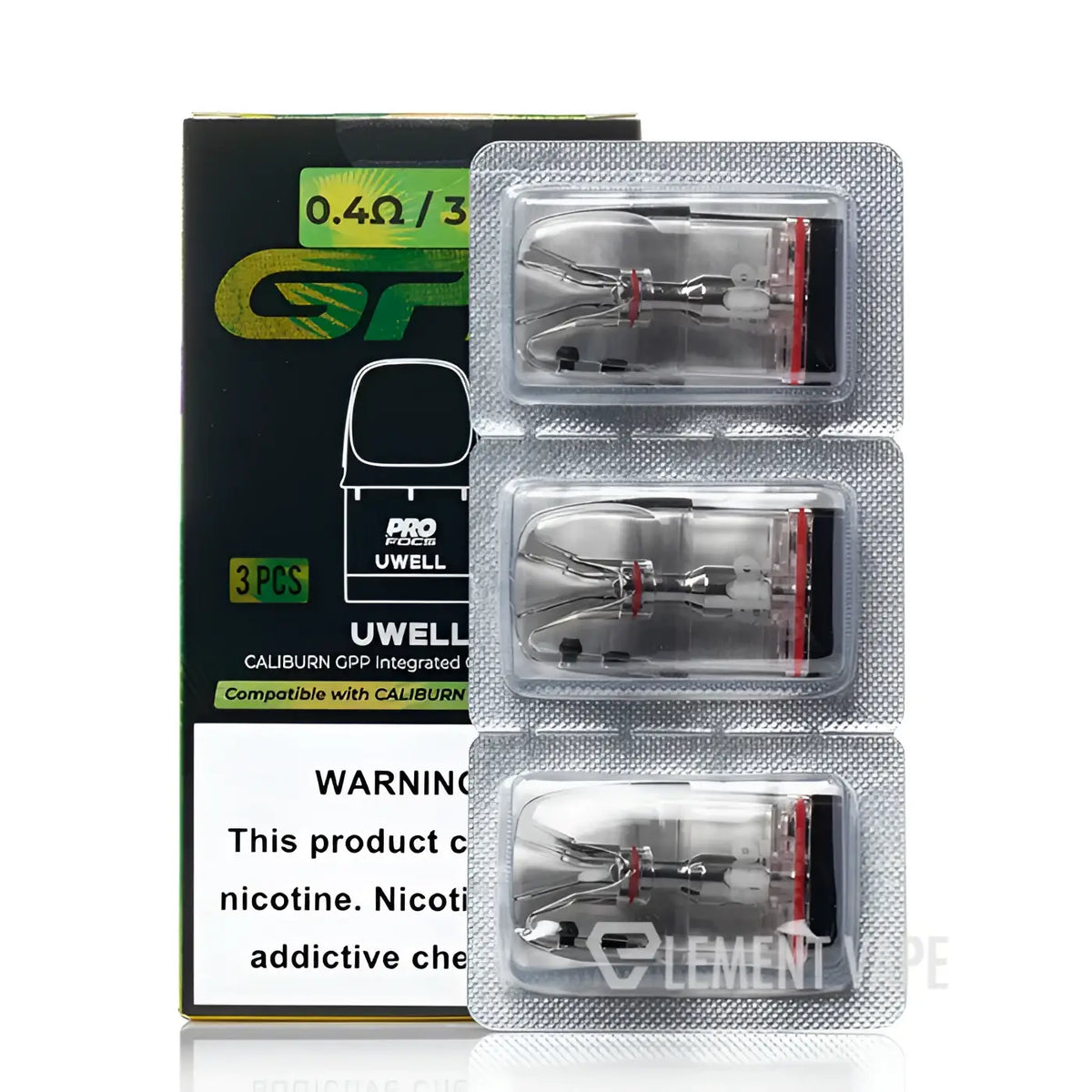 IVG Uwell GPP Replacement Pod with 0.6-ohm coil for Caliburn G3, compatible vape pod from Luxe Vape India.