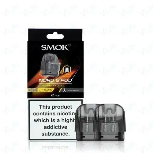 IVG SMOK Nord 6 replacement pod with dual-core mesh for vape cartridges, designed for easy refilling and optimal flavor.